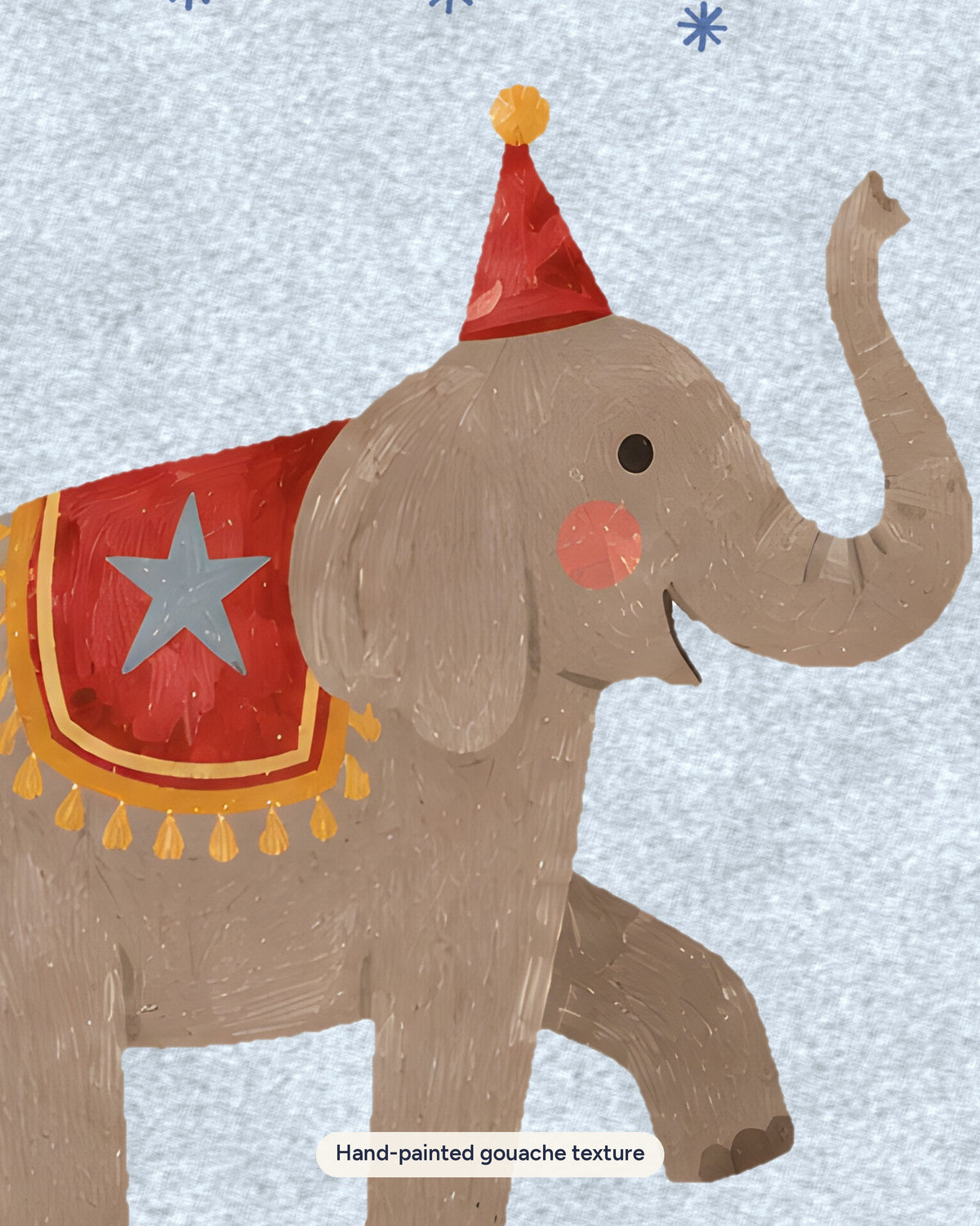 Elephant Nursery Print, Circus Elephant Wall Art, Vintage Circus Kids Room Decor, Party Hat Painted Animal Poster, Printable Download