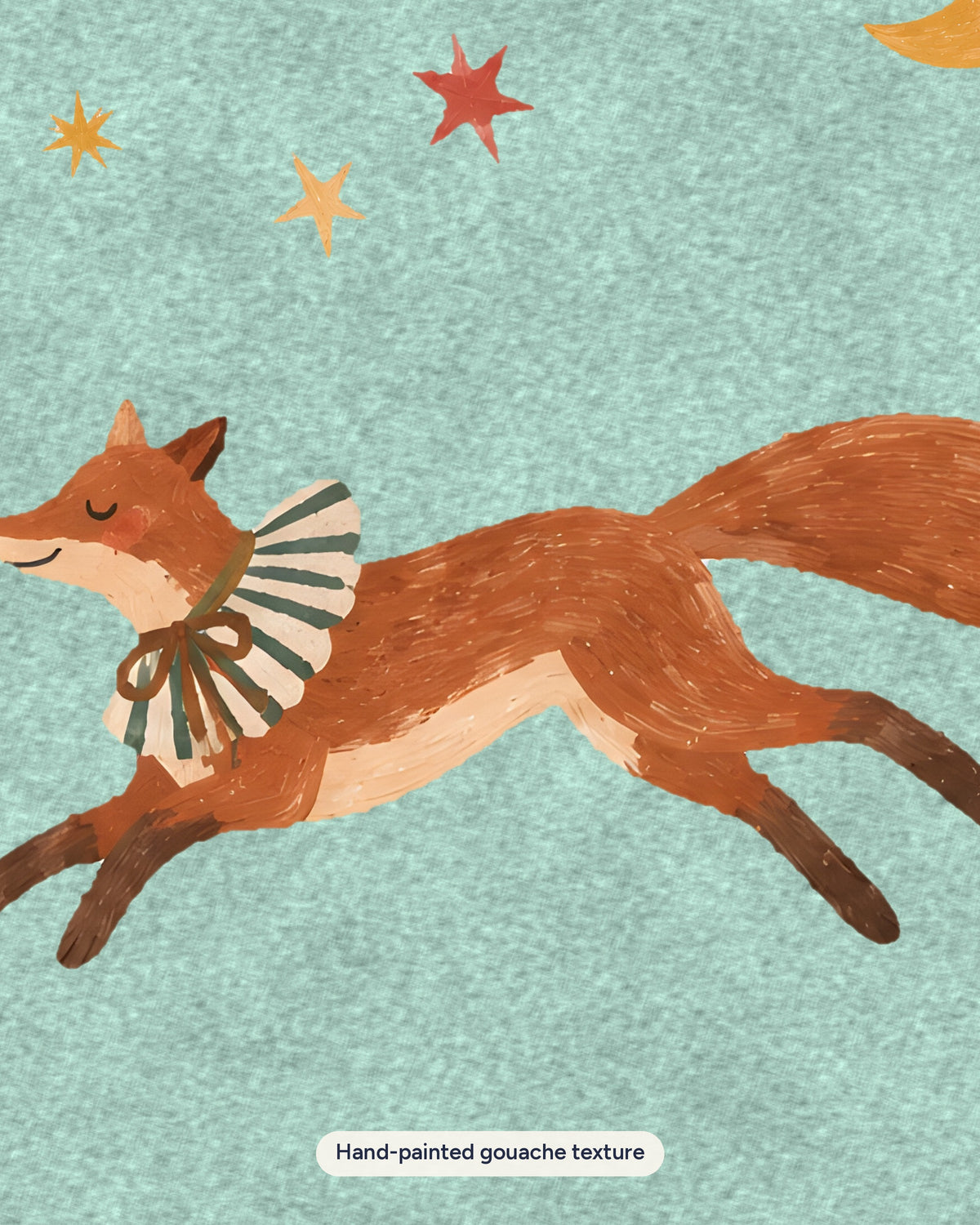 Fox Nursery Print, Whimsical Circus Fox Wall Art, Woodland Kids Room Decor, Vintage Painted Animal Poster, Sage Green Printable Download